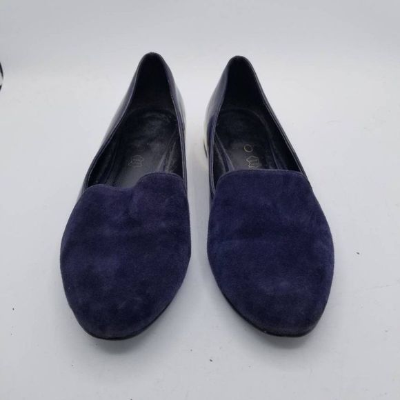 Aldo Womens Abbatha Loafer Flat Shoes Blue Leather Slip On Almond Toe 6 EUR 36 - Picture 3 of 9